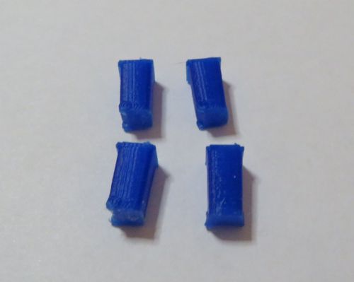 Blue Wheelie Bins - OO Scale - Pack of 4